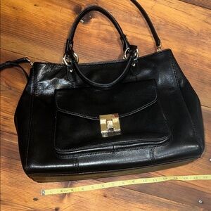 Vintage Tommy Hilfiger Black Leather Handbag